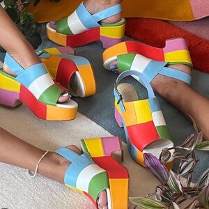 Special Edition Charlotte Stone Color Block Platforms